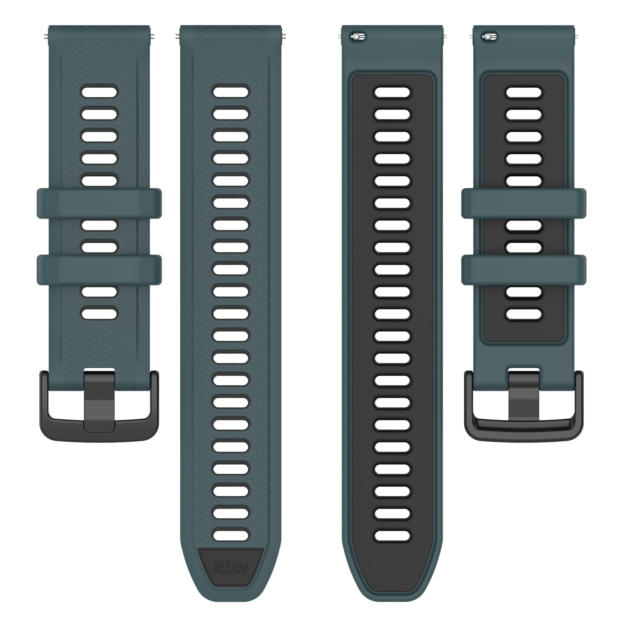 For Garmin Forerunner 265 Dual-Color Silicone Watch Strap Anti-Wear Smart Band Strap For Garmin Forerunner 265 Dual-Color Silicone Watch Strap Anti-Wear Smart Band Strap